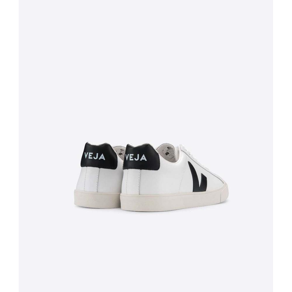 Veja ESPLAR LEATHER Women's Sneakers White/Black | CA 614VRW